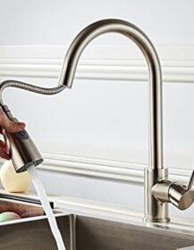 Single Hole Pull Out Spout Kitchen Mixer Tap (Hot & Cold)