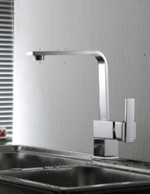 Brushed Single Hole Mixer Kitchen Faucet (hot & cold)