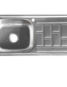 Single Bowl Kitchen Sink Stainless Steel with Drain Board