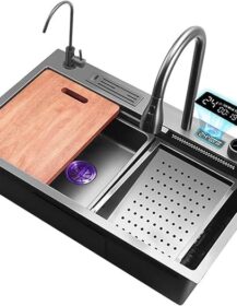Stainless Steel Smart Kitchen Sink with Knife Holder
