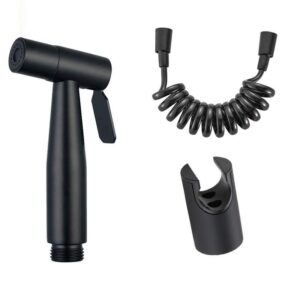Premium Handheld Bidet Spray Set – Black Stainless Steel